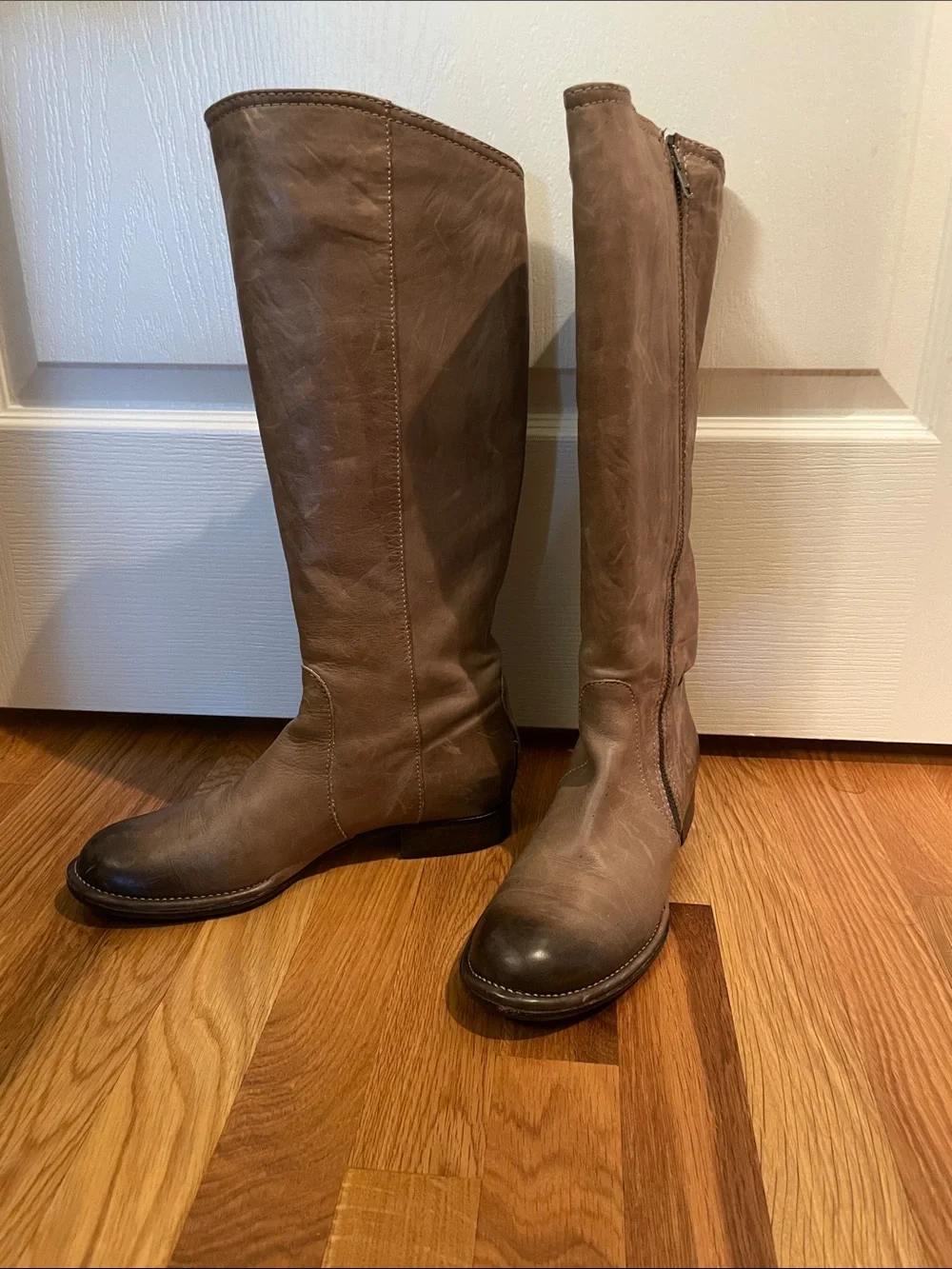 Alberto Fermani Tall Leather Over-the-Knee Boots in Brown